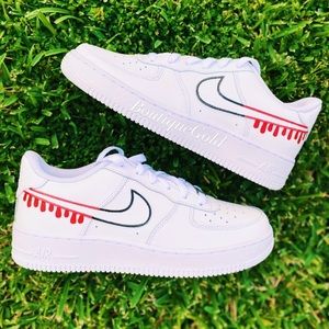 Red drip CUSTOM Air Force